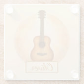 Dessous-de-verre En Verre Personalized Name Acoustic Guitar For Music Lovers (Dos)