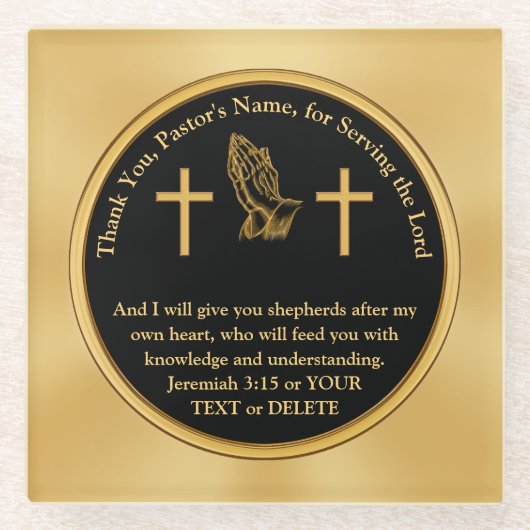 Dessous-de-verre En Verre Personnaliser l'écriture Ordination Cadeaux pour l (Devant)