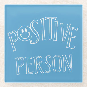 Dessous-de-verre En Verre Personne Positive