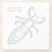 Dessous-de-verre En Verre Peste de poux pour Seder (Dos)