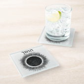 Dessous-de-verre En Verre Peste noire pour Seder (Incliné)