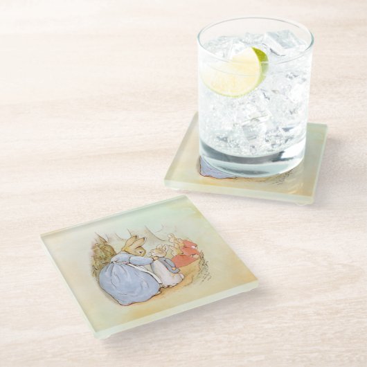 Dessous-de-verre En Verre Peter Rabbit (maman) (Incliné)