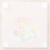 Dessous-de-verre En Verre Petit déjeuner (Dos)