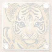 DESSOUS-DE-VERRE EN VERRE PETIT TIGER (Dos)