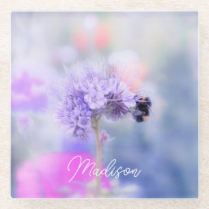 Dessous-de-verre En Verre Petite abeille personnalisée