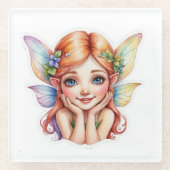 Dessous-de-verre En Verre Petite fée 1 (Devant)