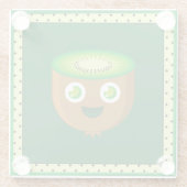 Dessous-de-verre En Verre Petits dessous de verre de kiwi (Dos)