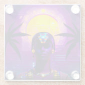 Dessous-de-verre En Verre Pharaon Synthwave (Dos)