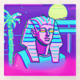 Dessous-de-verre En Verre Pharaon Synthwave