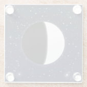 Dessous-de-verre En Verre Phases de la Lune, 3 de 6 (Dos)