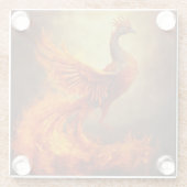 Dessous-de-verre En Verre Phoenix flammé dans la fosse (Dos)