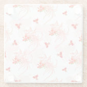 Dessous-de-verre En Verre Phoenix Oiseau Et Phoenix Fleur Motif Sans Faille (Dos)