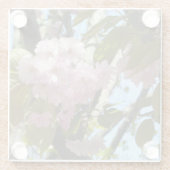 Dessous-de-verre En Verre Photo cerise en fleurs (Dos)