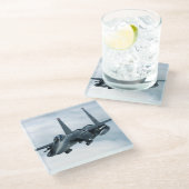 Dessous-de-verre En Verre Photo d'avion, Cool Fun Aviation (Incliné)