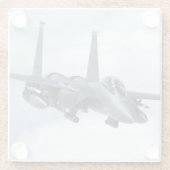 Dessous-de-verre En Verre Photo d'avion, Cool Fun Aviation (Dos)