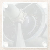 Dessous-de-verre En Verre Photo d'avion, Cool Fun Aviation (Dos)