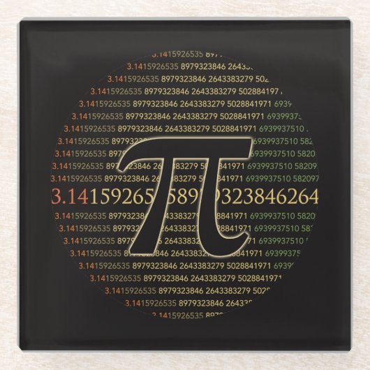 Dessous-de-verre En Verre Pi Eclipse (Devant)