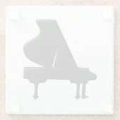 Dessous-de-verre En Verre Piano à queue noir (Dos)