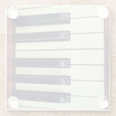 Dessous-de-verre En Verre Piano Keys (Dos)