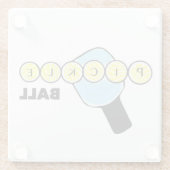 Dessous-de-verre En Verre Pickleball Dragon verres (Dos)