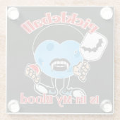 Dessous-de-verre En Verre Pickleball Halloween Party Round Robin Vampire (Dos)