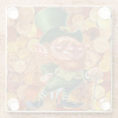 Dessous-de-verre En Verre pièces d'or leprechaun (Dos)