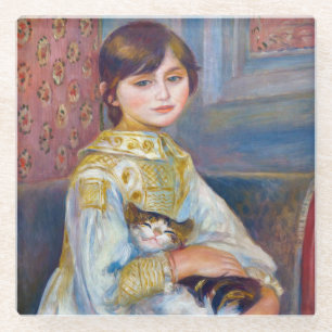 Dessous-de-verre En Verre Pierre-Auguste Renoir - Enfant au chat