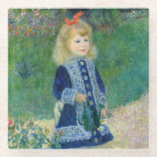 Dessous-de-verre En Verre Pierre-Auguste Renoir - Une fille avec un arrosoir