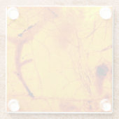 Dessous-de-verre En Verre Pierre d'ambre d'or (Dos)