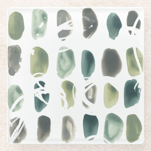 Dessous-de-verre En Verre Pierre de rune - Vert (Devant)