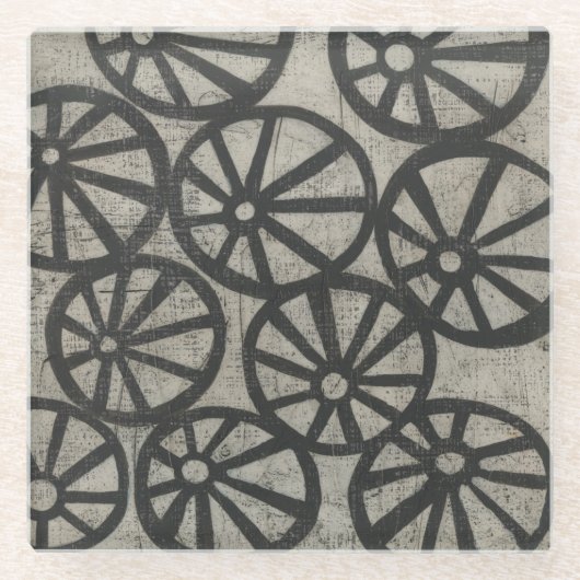 Dessous-de-verre En Verre Pierre - Roues (Devant)