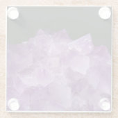 Dessous-de-verre En Verre Pierres non coupées d'méthyste (Dos)