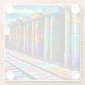 Dessous-de-verre En Verre Pierres psychédéliques (Dos)