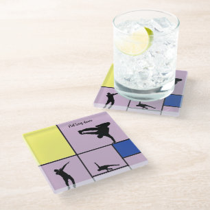 Dessous-de-verre En Verre Piet Love Danse Mondrian Street Hiphop Style