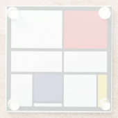 Dessous-de-verre En Verre Piet Mondrian, Composition C (Dos)