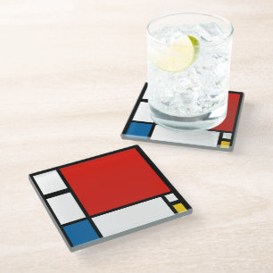 Dessous-de-verre En Verre Piet Mondrian, Composition ii