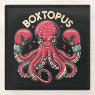 Dessous-de-verre En Verre Pieuvre boxeuse - Boxtopus