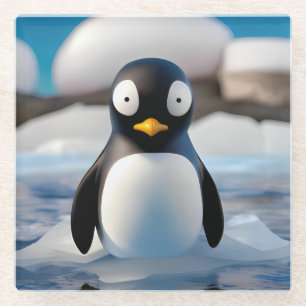 Dessous-de-verre En Verre Pingouin