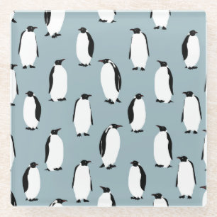 Dessous-de-verre En Verre Pingouin Bird animal mignonne Motif