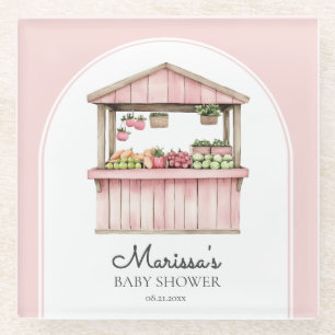 Dessous-de-verre En Verre Pink Farmers Market Baby Girl Douche