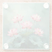 Dessous-de-verre En Verre Pink Lotus Artwork  (Dos)