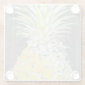 Dessous-de-verre En Verre Pinneapple jaune tropical (Dos)