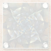 Dessous-de-verre En Verre Pinwheel Art Abstrait (Dos)