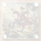 Dessous-de-verre En Verre Pirate Père Noël (Dos)
