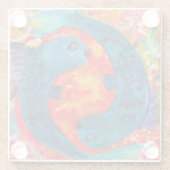 Dessous-de-verre En Verre Pisces Glass Dragon Coasters (Dos)
