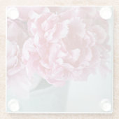 Dessous-de-verre En Verre Pivoines sur le Tableau (Dos)