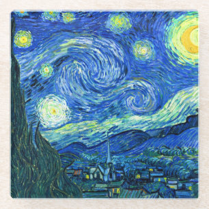 Dessous-de-verre En Verre PixDezines Van Gogh Nuit étoilée/St. Remy