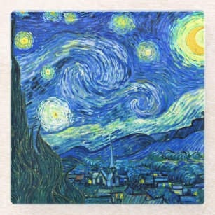 Dessous-de-verre En Verre PixDezines Van Gogh Nuit / St. Roi