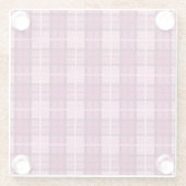 Dessous-de-verre En Verre Pixel Plaid_Magenta-Black (Dos)