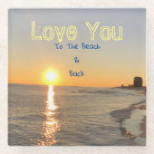 Dessous-de-verre En Verre Plage (Devant)